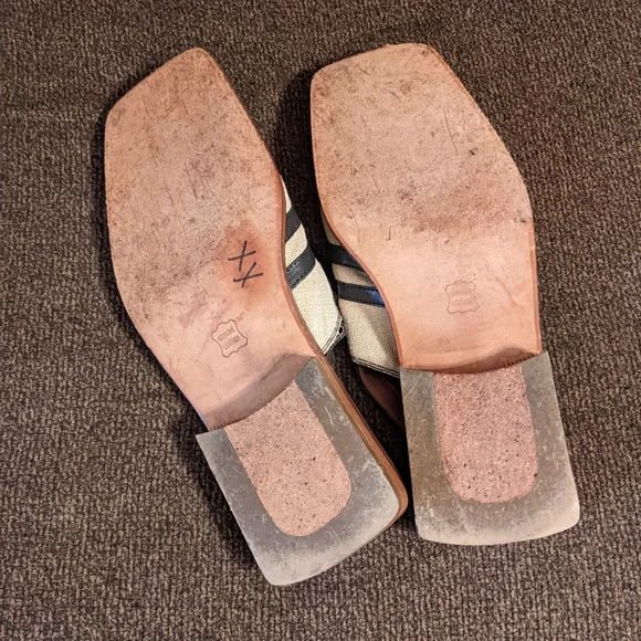 Ultra Miami chic men's linen and leather strap mules by Fratelli - Picture 7 of 11